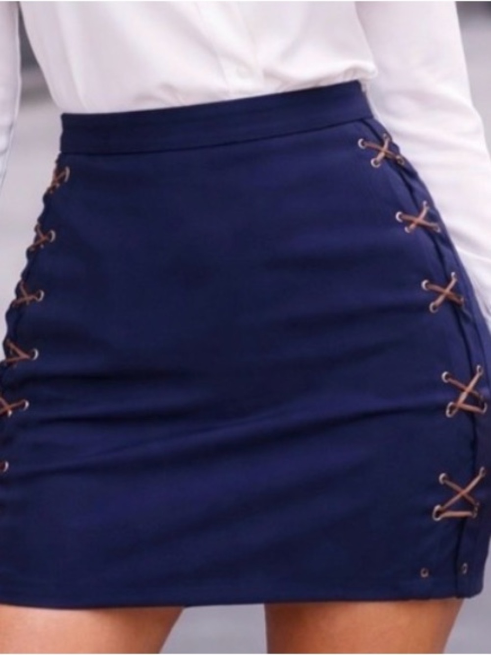 NEW MICHAEL By Michael Kors Navy Skirt